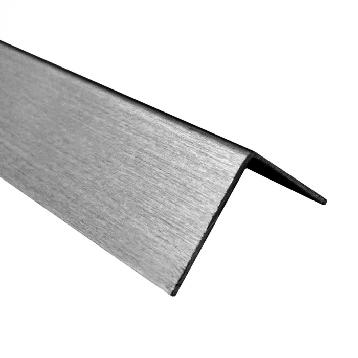 RVS hoekprofiel 10 x 10 x 1 mm RVS-304 K320 geslepen