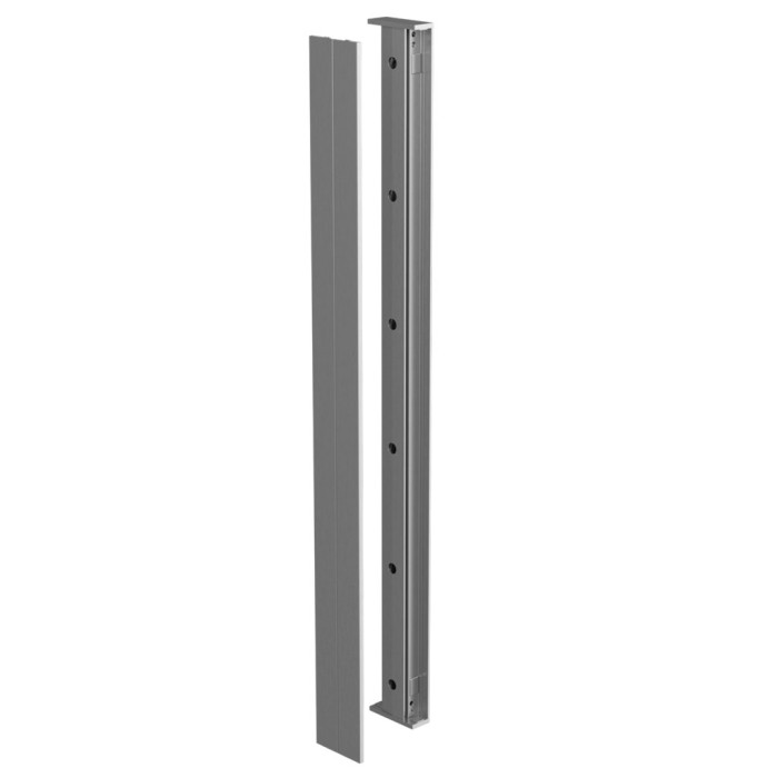 Easy Glass View profielset hoogte 1100 mm model 6839 aluminium onbewerkt