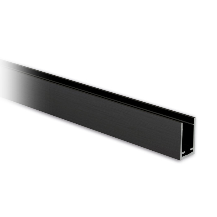 Aluminium U-profiel 40 x 25 x 40 mm zwart gecoat