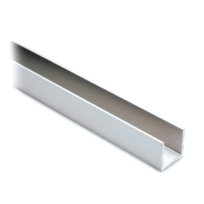 Aluminium U-profiel 15 x 15 x 15 mm onbewerkt
