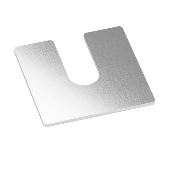 Opvulplaat Easy Glass Strong voor topmontage dikte 2,0 mm model 8616 aluminium (onbewerkt)