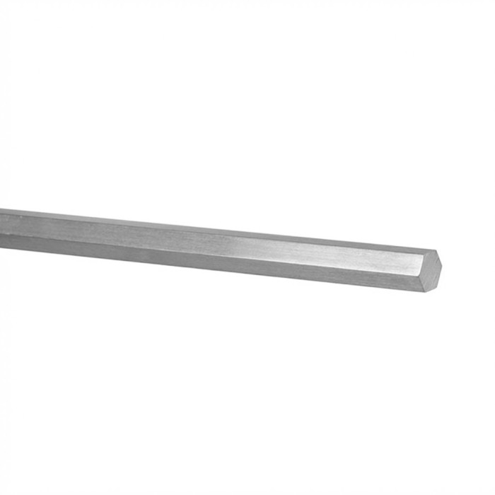RVS staf zeskant 13 x 13 mm RVS-304 onbewerkt