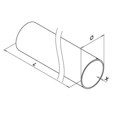 RVS buis 25 x 2 mm RVS-304 glanzend gepolijst