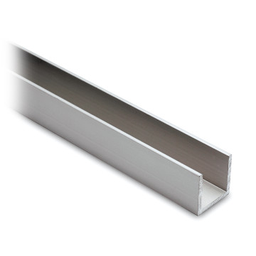 Aluminium U-profiel 20 x 20 x 20 mm zilver mat geanodiseerd