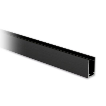 Aluminium U-profiel 40 x 25 x 40 mm zwart gecoat