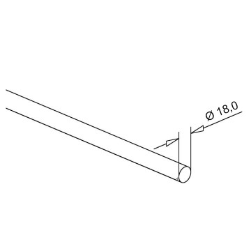 RVS rondstaf 18 mm RVS-304 onbewerkt