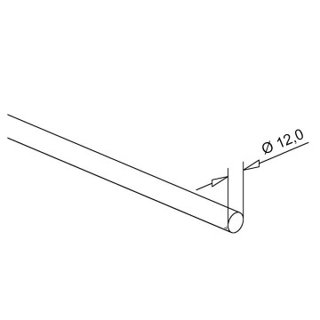 RVS rondstaf 12 mm RVS-316 K320 geslepen